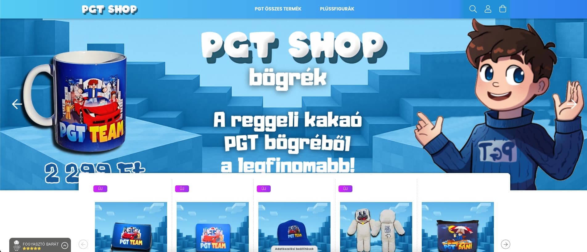 Merch webshop üzemeltetés