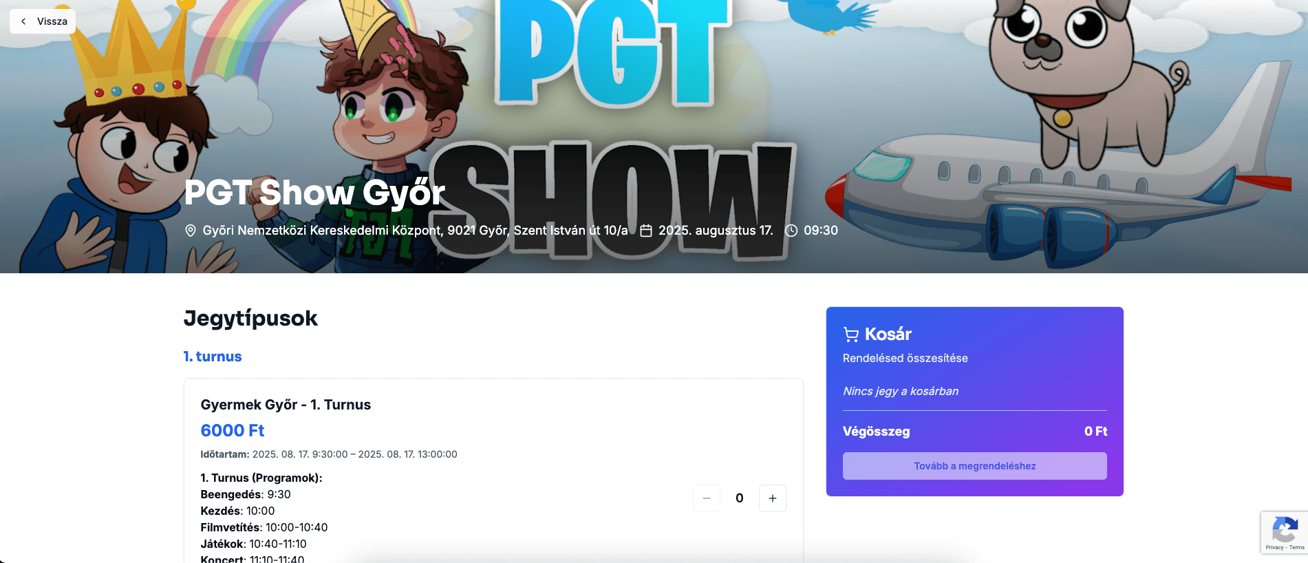 PGT Stúdió Jegyrendszer